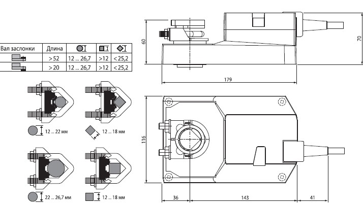 razmeru servoprivod gm230a 2