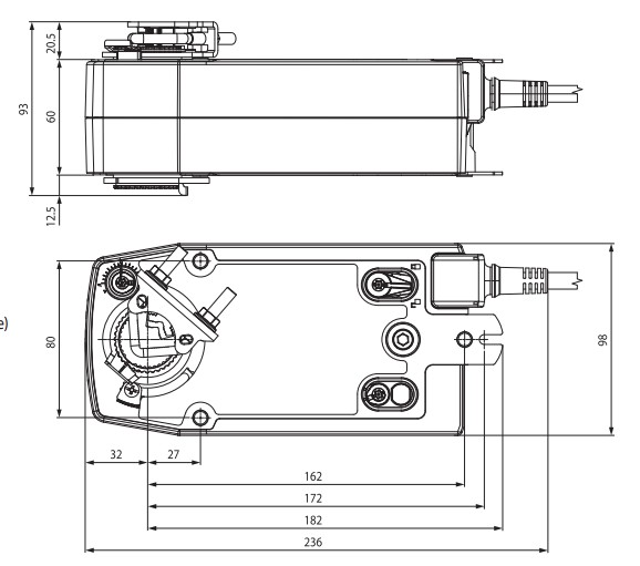 razmer servoprivoda belimo sf230a 2